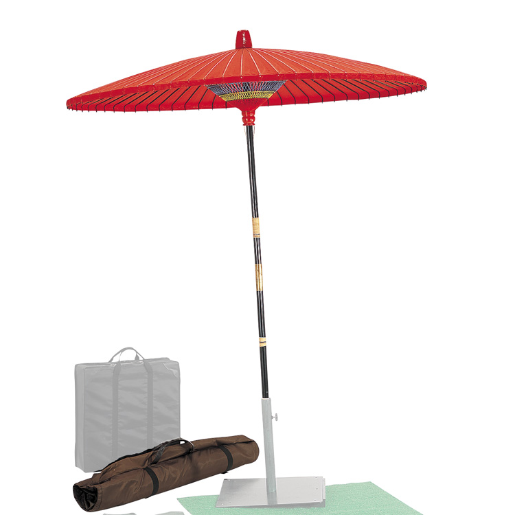 茶道具 野点傘 ２尺５寸 (収納バッグ付) ●商品名以外のものは別売です。のサムネイル
