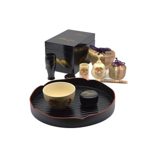 ポイント3倍以上(楽天カード利用) 茶道具 茶箱(ちゃばこ)セット 茶箱セット 掻合 遠山 花点前一式