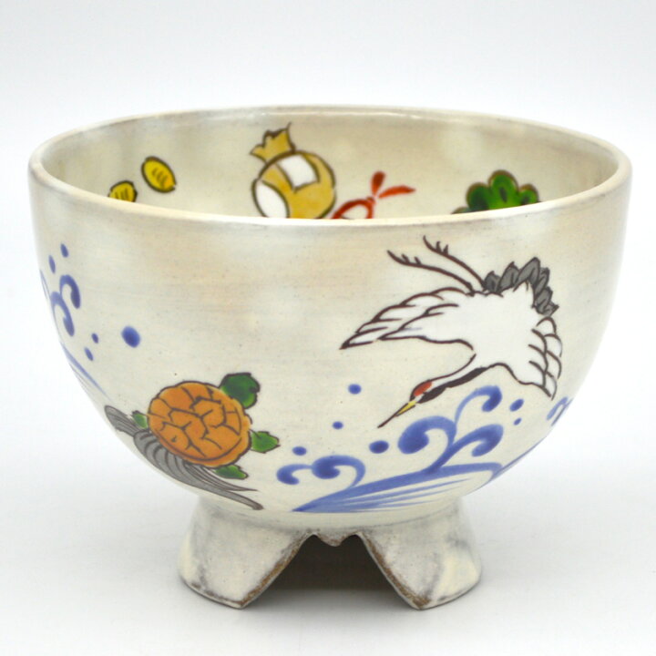 楽天市場】茶道具 抹茶茶碗（まっちゃちゃわん） 茶碗 鶴亀 富士山高台 