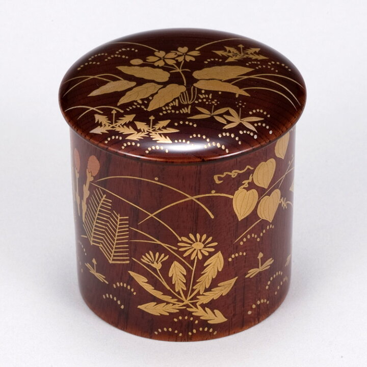 楽天市場】茶道具 茶道 棗 抹茶 送料無料 棗 溜 金輪寺 春草蒔絵 坂田 