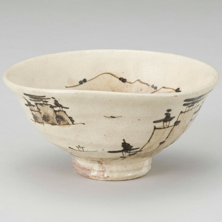 楽天市場】茶道具 美濃粉引茶碗 山水絵 いちい窯 横井清秀 横井清秀 