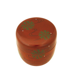 ポイント3倍以上(楽天カード利用) 茶道具 薄茶器(うすちゃき) 中棗 溜一閑 海松波蒔絵 竹中 治峰
