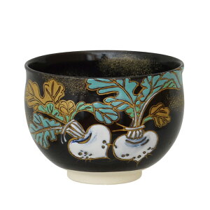 ポイント3倍以上(楽天カード利用) 茶道具 抹茶茶碗(まっちゃちゃわん) 茶碗 黒釉 白蕪 加藤 永山