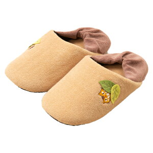 となりのトトロ スリッパ『おさんぽトトロ ネコバス』 約22-24cm(グレー ベージュ) [ キャラクター ジブリ 隣 トトロ totoro かわいい ルームシューズ バブーシュ すりっぱ 大人 SENKO センコー