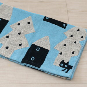 【NEW】Atsuko Matano タオル『迷子のMEMEBEBE』約34×80cm [ 日本製 今治 アツコマタノ おしゃれ かわいい メメ 黒猫 猫 俣野温子 マタノアツコ ガーゼ フェイスタオル ハンドタオル たおる SENKO セン