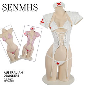 【即納】SENMHS ナース コスプレ セクシー エッチ エロ ナース服 制服 ボンデージ 看護婦 nurse 情趣 調教 エッチ な 萌え ミニ丈スカート ランジェリー コスチューム レディース ハロウィン 仮装 衣装 撮影会 ピンク ホワイト