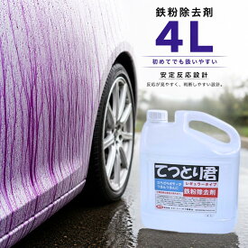【人気サイズ】鉄粉除去剤 4L 中性 鉄粉取り 洗車 下地処理 大容量 プロ仕様 コック付き | てつとり君