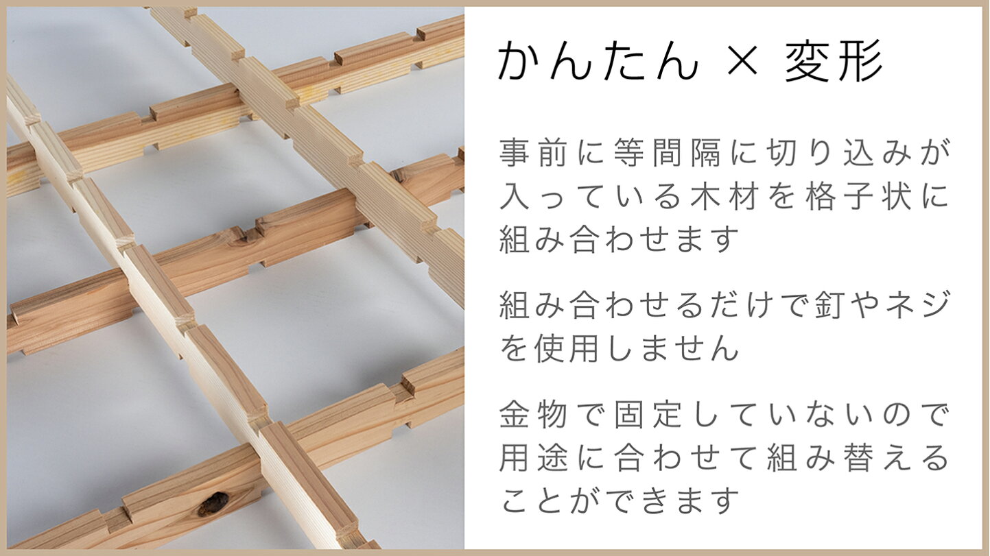 楽天市場 | S-WOODS - 釘やネジを使わずに組み合わせるだけで 