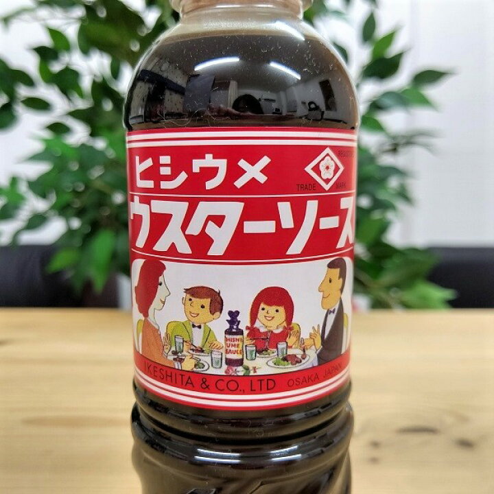 楽天市場 ヒシ梅 ウスターソース 4ml 大阪 お土産 大阪土産 地ソース ソース 調味料 コナモン こなもん 粉もん 関西 天ぷら 焼きそば 炒め物 串かつ お返し 贈り物 池下商店 なにわ名物いちびり庵
