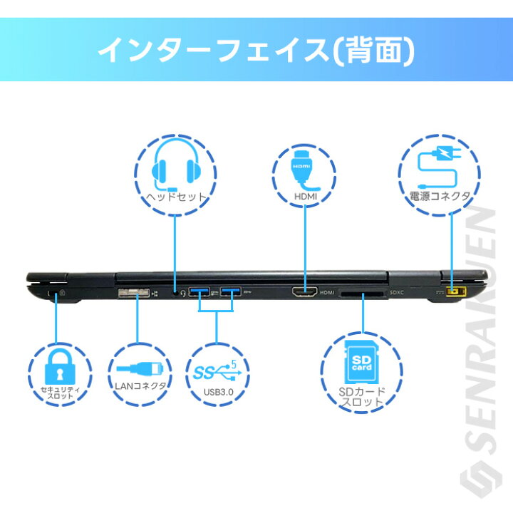 楽天市場】中古 ノートパソコン 12.5インチ 超軽量約920g Corei5 第7 