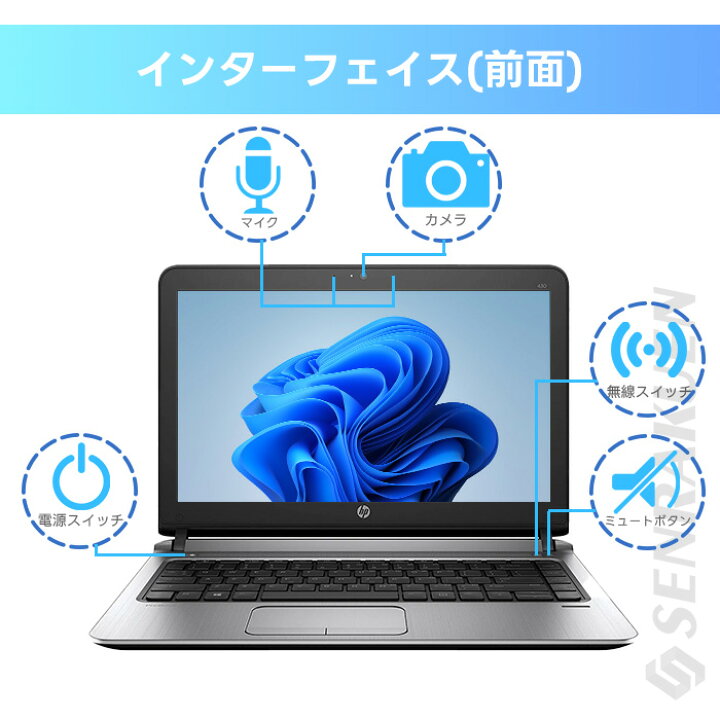 楽天市場】中古 ノートパソコン 13.3インチ Corei3 第6世代 最大 