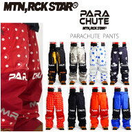 26-27 MTN ROCK STAR マウンテンロックスター PARACHUTE PANTS パラシュート パンツ スノーボード ウエア…