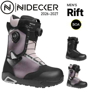 ���T�t�� 26-27 NIDECKER �i�C�f�b�J�[ Men's Rift �����Y ���t�g boa �_�u���{�A �X�m�[�{�[�h �u�[�c ���K�̔��X SNOWBOARD 2026-2027 ���\�񏤕i