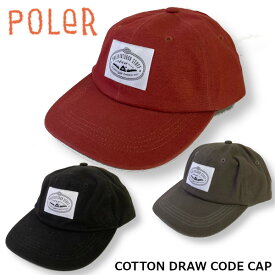 POLER ポーラー COTTON DRAW CODE CAP キャップ 帽子 キャンプ アウトドア 正規販売店