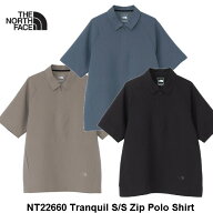 The North Face ザ・ノース・フェイス Tranquil S/S Zip Polo Shirt NT22660 トランクル ショートスリー…