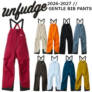 ���T�t�� 26-27 unfudge �A���t�@�b�W GENTLE BIB PANTS �W�F���g�� �r�u �p���c �X�m�[�{�[�h �E�G�A ���K�̔��X �X�m�[ �E�F�A SNOWBOARD 2026-2027 ���\�񏤕i