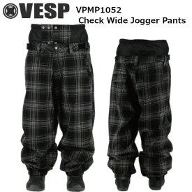 24-25 VESP べスプ VPMP1052 Check Wide Jogger Pants チェック ワイド ジョガー パンツ メンズ レディース スノーボード ウエア スノー ウェア 正規販売店 SNOWBOARD 2024-2025