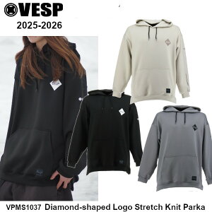 25-26 VESP ׃Xv VPMS1037 Diamond-shaped Logo Stretch Knit Parka BK GR IV Xm[{[h EGA  p[J[ Y fB[X Xm[ EFA SNOWBOARD K̔X 2025-2026 \񏤕i