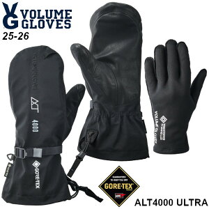 25-26 VOLUME GLOVES {[ ALT4000 ULTRA GORE-TEX 3L C-KNIT BLACK + ULTRA PREMIUM INNERt O[u K̔X 2025-2026 \񏤕i