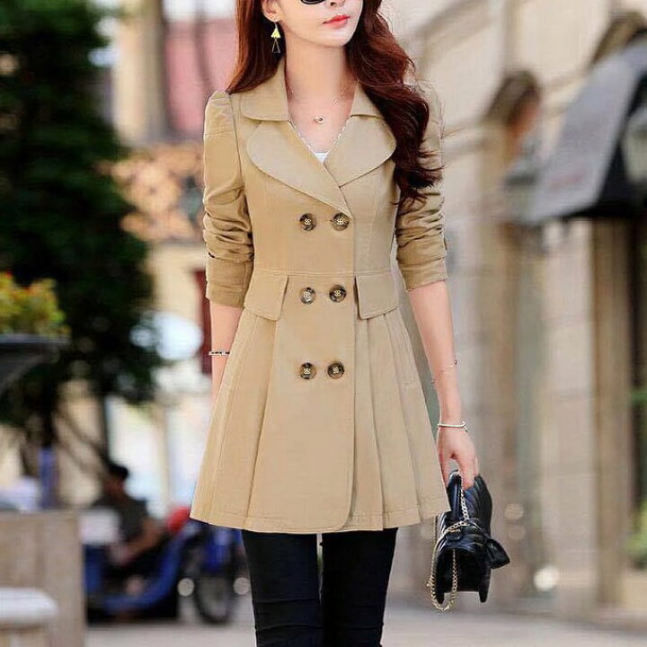 楽天市場】アウター 上着 コート トレンチコート ミドル丈 チュニック  