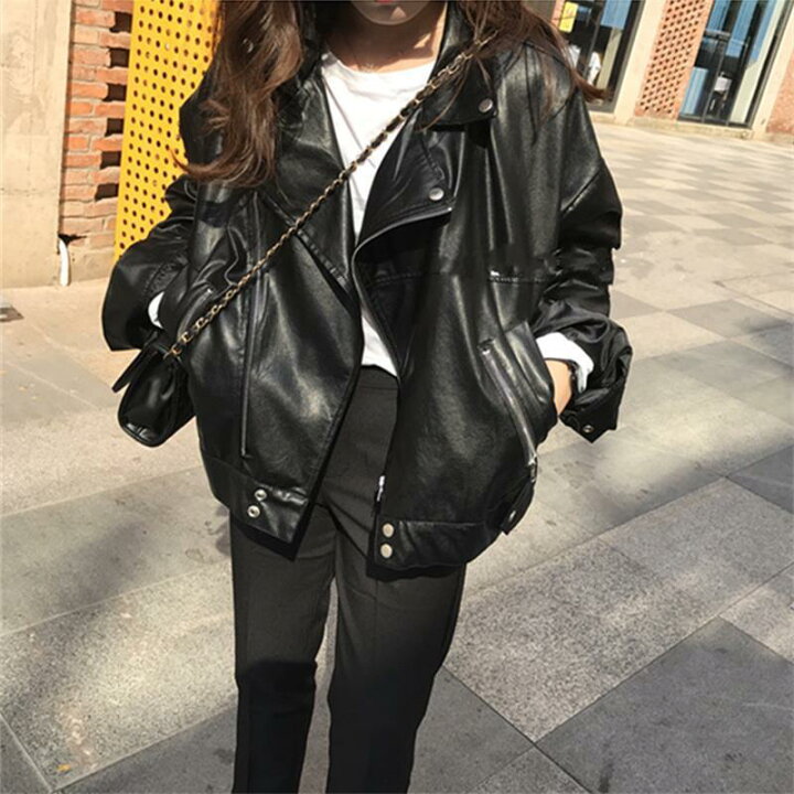 楽天市場】ジャケット レディース アウター フェイクレザー ドロップ 