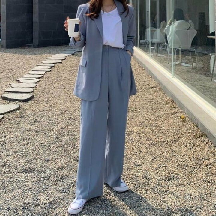 楽天市場】セットアップ ジャケット 上着 スーツ ワイドパンツ ビッグ  