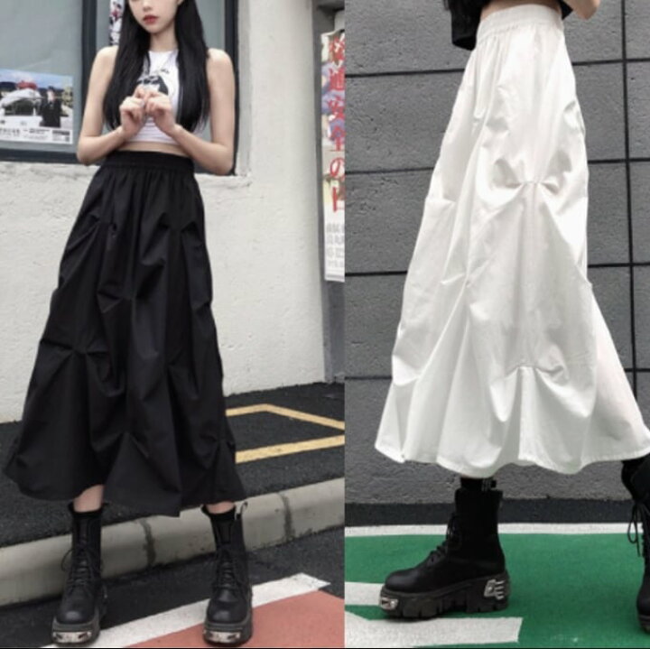 楽天市場】ボトムス ハイウエスト ロング スカート アシンメトリー  