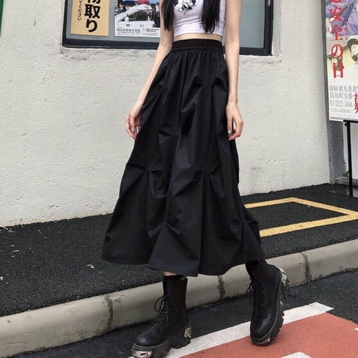 楽天市場】ボトムス ハイウエスト ロング スカート アシンメトリー  