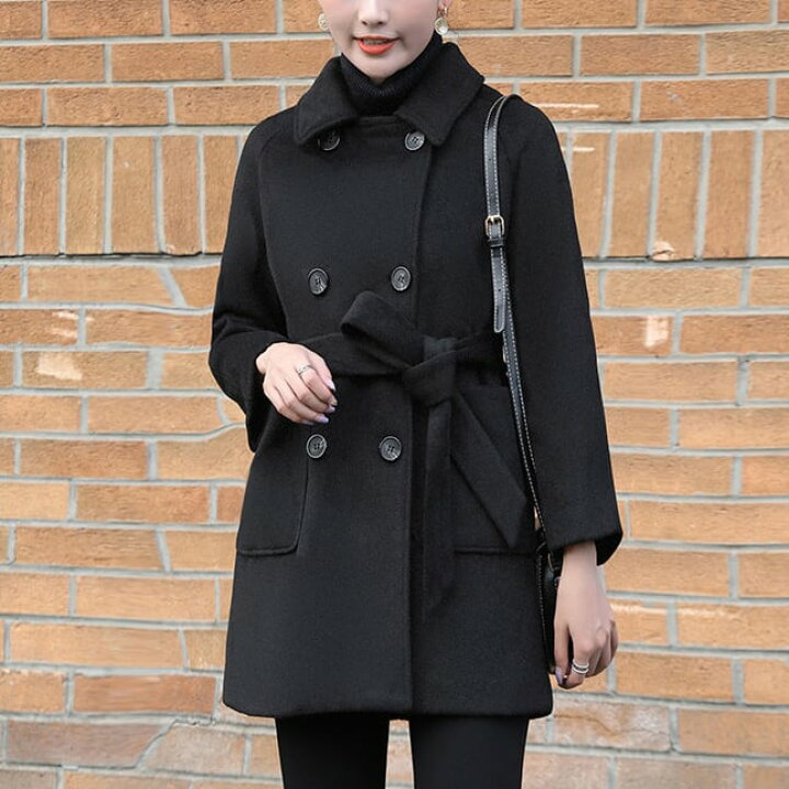 楽天市場】アウター 上着 コート ピーコート Aライン ミドル丈  