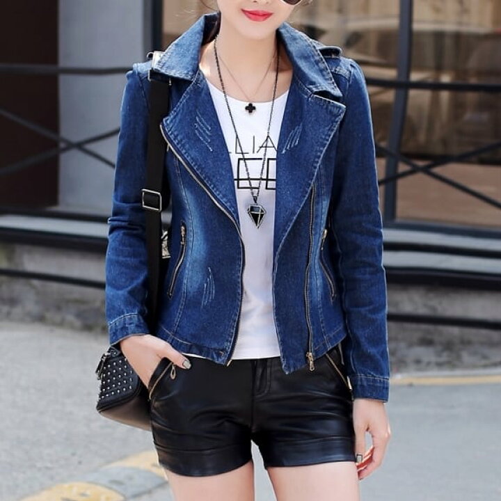 楽天市場】ジャケット レディース アウター Gジャン デニムジャケット  