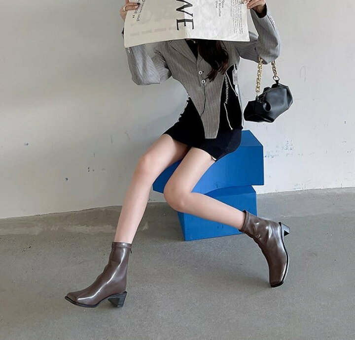 ✩】ハンサムでエレガントな女性のハイヒールブーツ ふくらませる