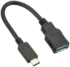 �G���R�� USB�P�[�u�� Type C �ϊ��P�[�u�� (USB A to USB C) USB3.1(Gen1)���� 3A�o�� �ő�5Gbps �u���b�N USB3-AFCM01BK