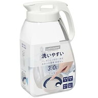 岩崎工業 冷水筒 3.0L シームレスピッチャー K-1287 W 熱湯可 日本製 ホワイト
