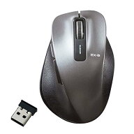 エレコム マウス ワイヤレス Mサイズ 5ボタン(戻る・進むボタン搭載) BlueLED 握りの極み ガ ンメタリッ…
