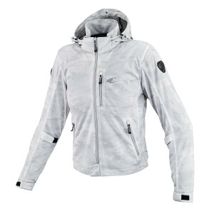 KOMINE 2025モデル JK-176 エニグマライト メッシュパーカ バイク用 春夏向け CE規格プロテクター メッシュ Silver Camo WL