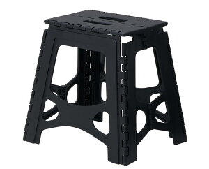 天馬(Tenma) 隙間に収納できる折り畳み踏み台 フォールディングステップ 室内用 脚立 軽くて持ち手付きのステップ 頑丈【色 ブラック】【耐荷重100kg】【幅38×奥行30×高さ39cm】