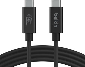 Belkin USB-CP[u USB4 240W 20Gbpsf[^] 4K/60HzΉ HDRΉ i Phone 15/MacBook/iPad Pro/iMac/WindowsΉ USB-IFF 2m ubN INZ004bt2MBK