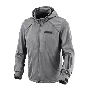 デイトナ バイク用 ジャケット 春夏 CE規格 ソフトプロテクター付属 メッシュ ライトウェイトフルメッシュパーカー DJ-025 メンズ グレー S