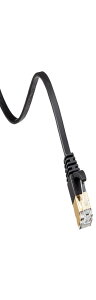 �T�����T�v���C LAN�P�[�u�� CAT7 (10m) �t���b�g �c���܂�h�~ RJ45�R�l�N�^ 10Gbps/600MHz �M�K�r�b�g �C�[�T�l�b�g�P�[�u�� �u���b�N KB-FLU7-10BK