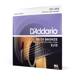DfAddario __I AR[XeBbNM^[ 80/20uY Custom Light .011-.052 EJ13 yKiz