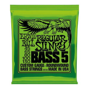 �y���K�i�z ERNIE BALL 2836 �x�[�X�� 5�� (45-130) 5-STRING REGULAR SLINKY BASS ���M�����[�E�X�����L�[�E�x�[�X