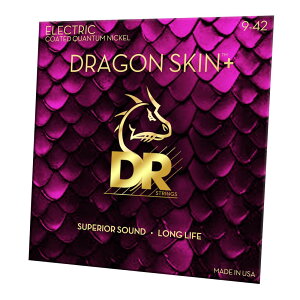 DR Strings (デーアール) エレキギター弦 クァンタムニッケルを巻弦に採用 DRAGON SKIN+ DEQ-9 【国内正規品】