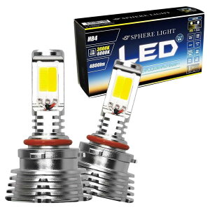 XtBACg tHOv LED ԗp HB4 2F؂ւ 6000K 3000K 4800lm 12V ԌΉ t@X ȒPt mCY΍ h ho px fAJ[ zCg CG [ ⏕ SPHERELIGHT SHKP