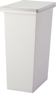 アスベル ゴミ箱 フタ付 プッシュ式 45L 日本製 エバンMP 密閉 幅28.4×奥行46.2×高さ58.7cm ホワイト