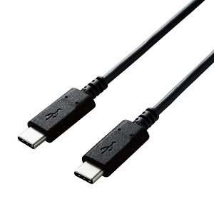 �G���R�� USB-C to USB-C �P�[�u�� USB Power Delivery�Ή� 60W 3A�o�� USB2.0�K�i�F�؎擾 1.0m �u���b�N �yi Phone 16 �V���[�Y �Ή����؍ρz U2C-CC10NBK2