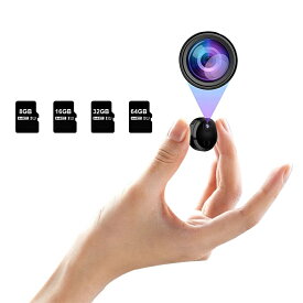 小型カメラ HD1080p 360&amp;deg; 遠隔監視 動体検知 暗視機能 赤外線撮影 動画再生　アプリ保存　3.5時間のバッテリー寿命 防犯カメラ 室内 屋外 USB充電 IOS/Android対応