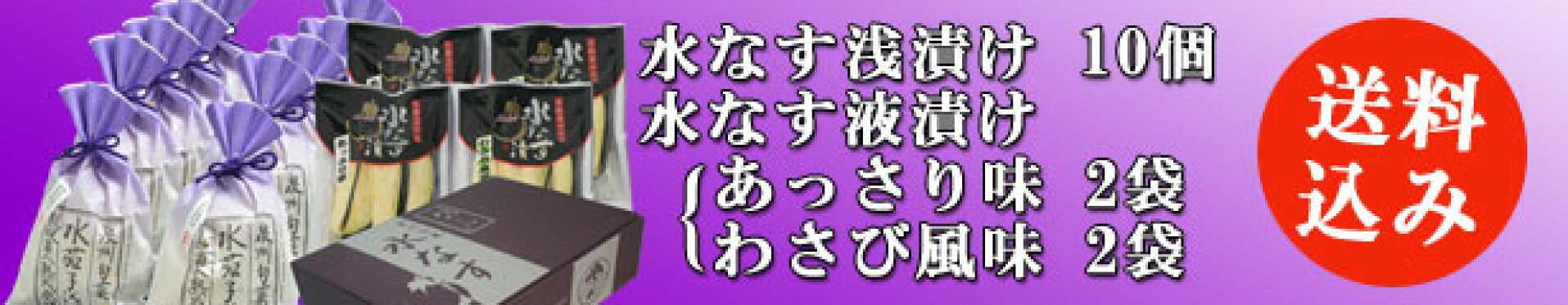 【送料無料】水なす浅漬け10個、液漬け4袋セット