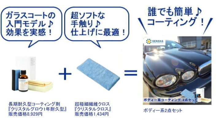 楽天市場 ボディー系コーティング 2点セット ガラスコーティング剤 洗車用品 カーシャンプー 洗車セット カー用品 はじめて ガラス撥水コーティング剤 お試しコーティング剤 女性 ビギナー初心者 洗車用 プロ仕様 業務用ワックス ポリマー コーティング剤 車