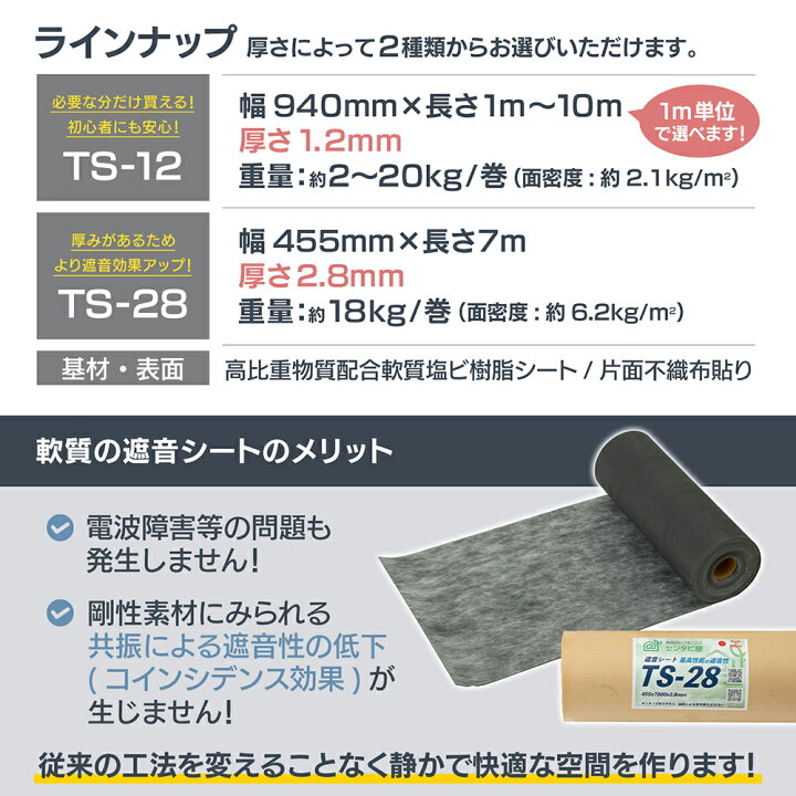 楽天市場】最大10%OFFクーポン配布 【PRO仕様新発売】 遮音シート 防音 
