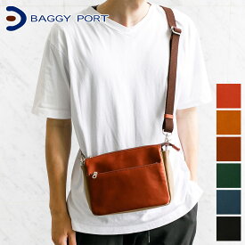 【選べる実用的ノベルティ付】 [2023年7月28日販売開始！ 新作 ] BAGGY PORT バギーポート バッググローブレザー ミニ ショルダーバッグ YNM-233メンズ レディース 2室 2層 セパレート 斜めがけ ギフト プレゼント ブランド